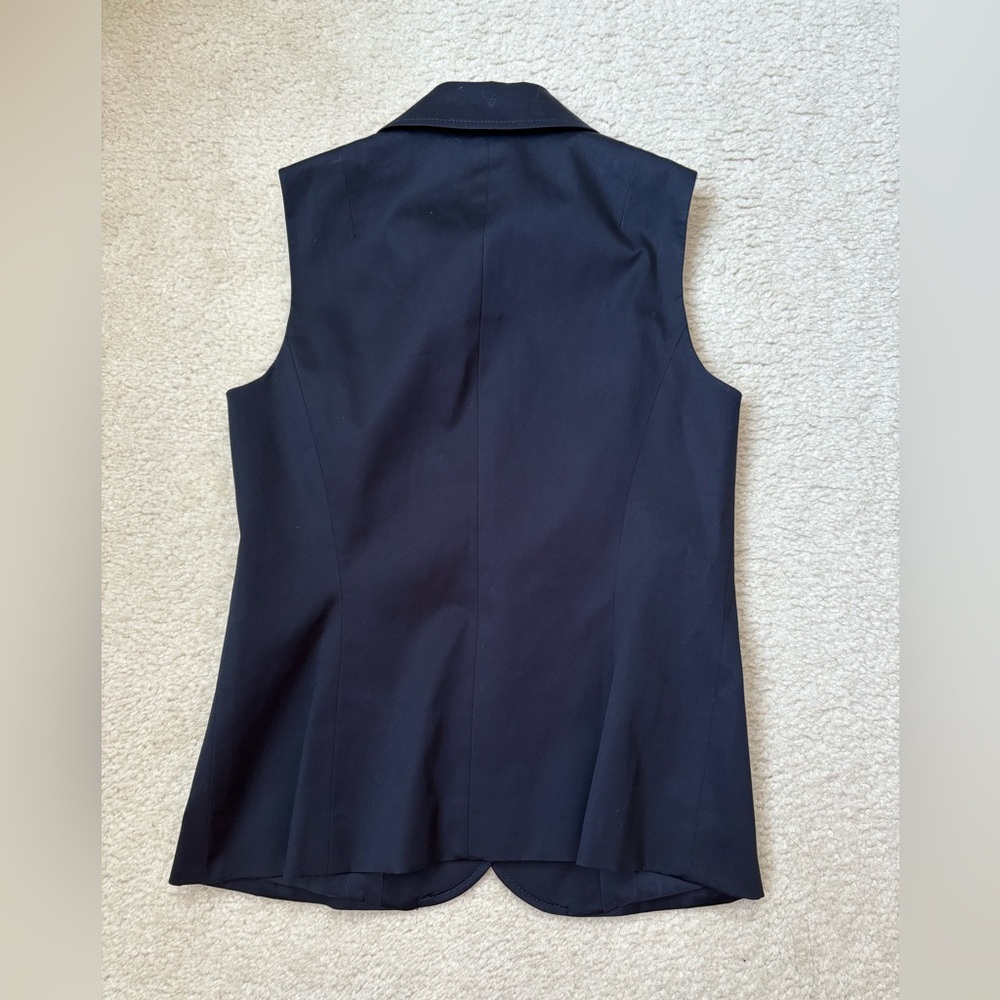 Talbots Chic Stretch Navy Blue Vest With Buttons, Sz 2 business career preppy - Picture 5 of 5